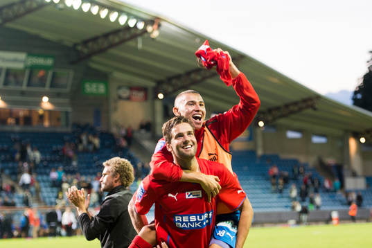Helsingborgs Jordan Larsson jublar