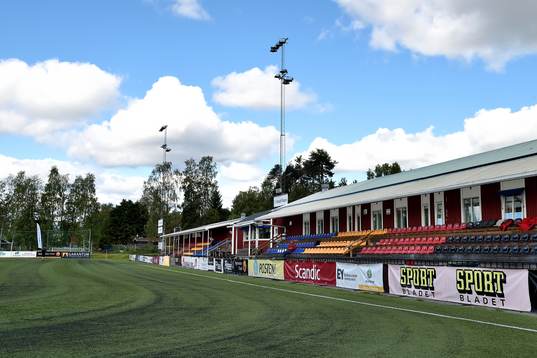 LF Arena innan fotbollsmatchen i Damallsvenskan mellan