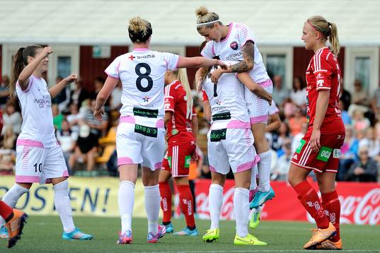 Rosengårds Anja Mittag jublar