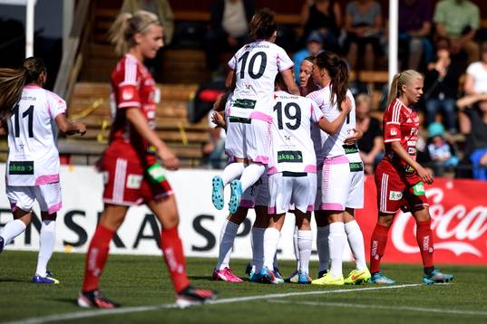 Rosengårds spelare jublar