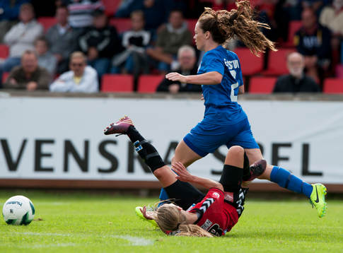 Eskilstunas Allysha Chapman i matchen i damallsvenskan