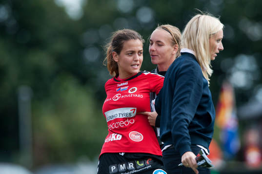 Kristianstads landslagsspelare Marija Banusic varnas när