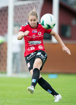 Kristianstads Mia Carlsson i matchen i damallsvenskan