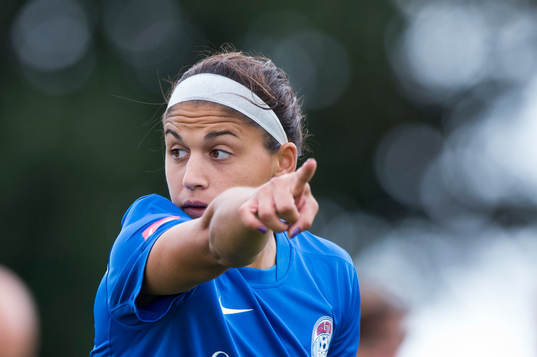 Eskilstunas Kimberley DeCesare i matchen i damallsvenskan