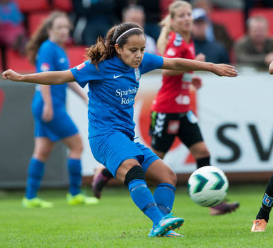 Eskilstunas Malin Diaz Pettersson i matchen i
