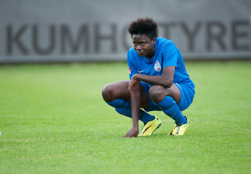 Eskilstunas Gaelle Enganamouit i matchen i damallsvenskan
