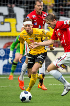 Kalmars Tor Øyvind Hovda och Elfsborgs Viktor Prodell