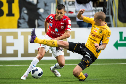 Kalmars Emin Nouri och Elfsborgs Sebastian Holmén