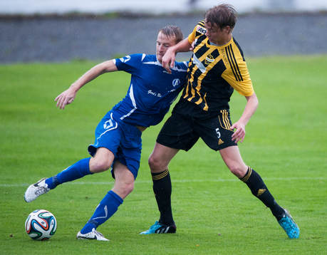 IFK Hässleholms Axel Harletun i matchen i division 3