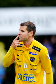 Falkenbergs Stefan Rodevåg jublar