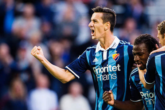 Djurgårdens Haris Radetinac jublar