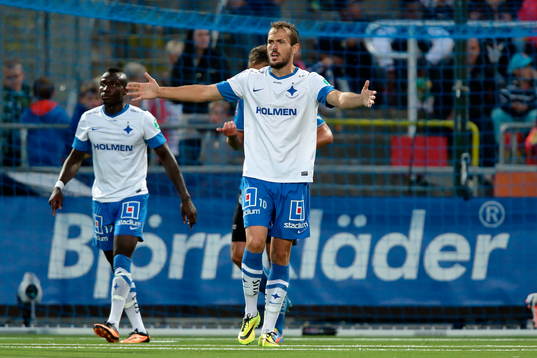 Norrköpings Emir Kujovic reagera på domslut
