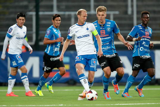 Norrköpings Andreas Johansson och Halmstads Mikael Boman