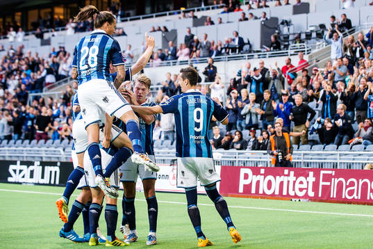 Djurgårdens spelare jublar