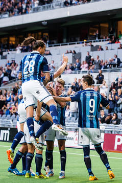 Djurgårdens spelare jublar