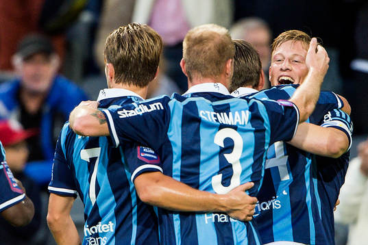 Djurgårdens spelare jublar