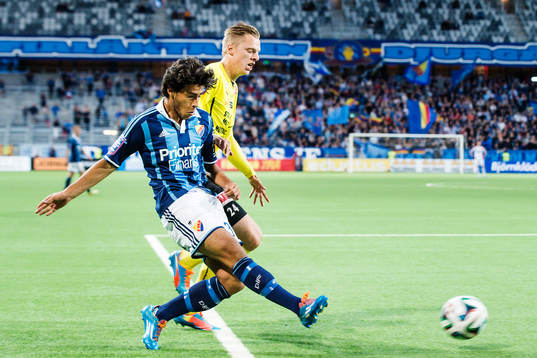 Mjällbys Mattias Håkansson och Djurgårdens Christian