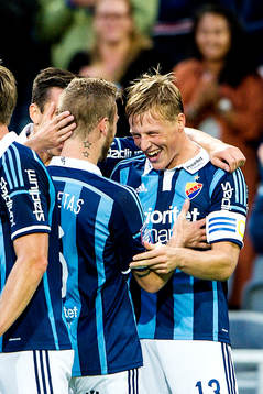 Djurgårdens spelare jublar