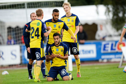 Ängelholms Otthman El Kabir i matchen i Superettan mellan