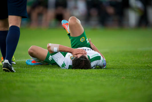 Hammarbys Lars Fuhre utslagen matchen i Superettan mellan