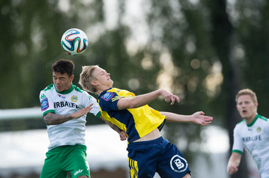 Hammarbys Michael Timisela och Ängelholms Andreas Karlsson
