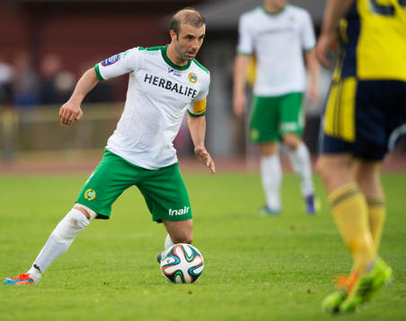 Hammarbys Kennedy Bakircioglu i matchen i Superettan mellan