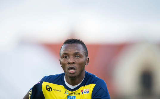 Ängelholms Monday Samuel  i matchen i Superettan mellan