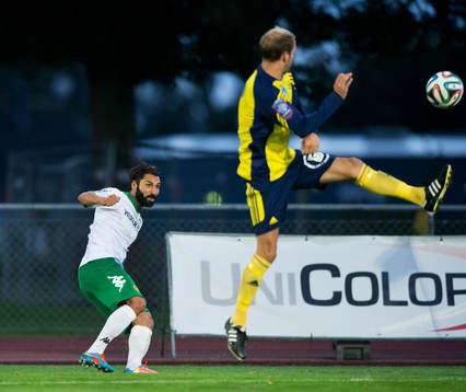 Hammarbys Stefan Batan och Ängelholms Mikael Dahlgren  i
