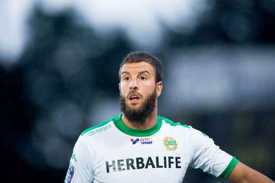 Hammarbys Andreas Haddad i matchen i Superettan mellan