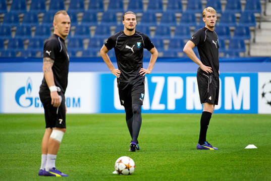 Malmö FFs Magnus Eriksson, Erik Johansson och Filip