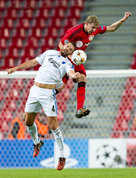 Fotboll, Kval till Champions League, FC Köpenhamn - Bayer