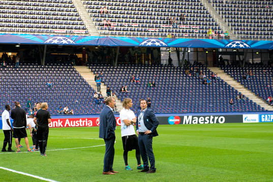 Malmö FFs tränare Åge Hareide, Markus Halsti och