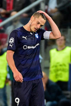 Malmö FFs Markus Rosenberg deppar