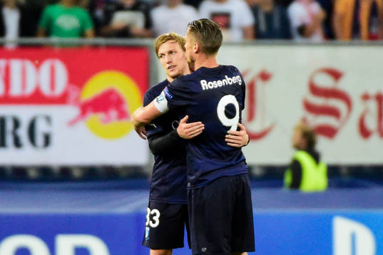 Malmö FFs Markus Rosenberg och Emil Forsberg jublar