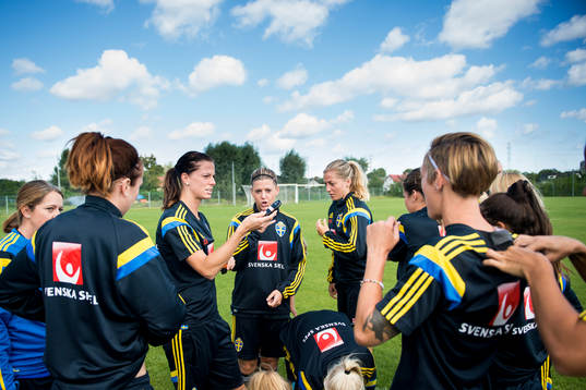 Sveriges Lotta Schelin, Olivia Schough och Linda Sembrant