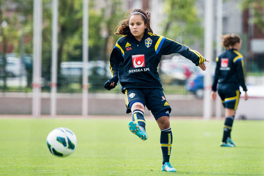 Sveriges Malin Diaz Pettersson tränar avslut