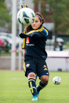 Sveriges Malin Diaz Pettersson tränar avslut