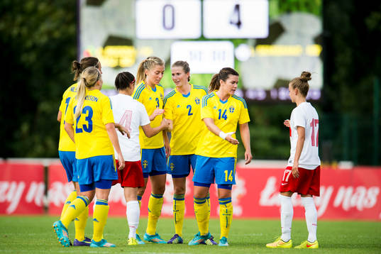 Sveriges Linda Sembrant, Emma Berglund och Hanna Folkesson