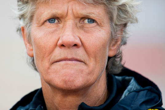 Sveriges förbundskapten Pia Sundhage deppar
