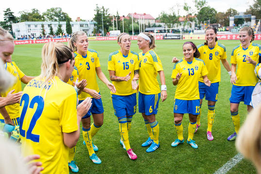 Sveriges Linda Sembrant, Therese Sjögran, Sara Thunebro,