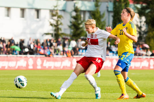 Sveriges Olivia Schough och Polens Jolanta Siwinska