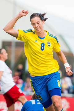 Sveriges Lotta Schelin jublar