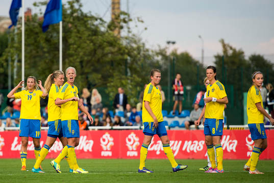 Sveriges Emma Lundh, Linda Sembrant, Caroline Seger, Emma
