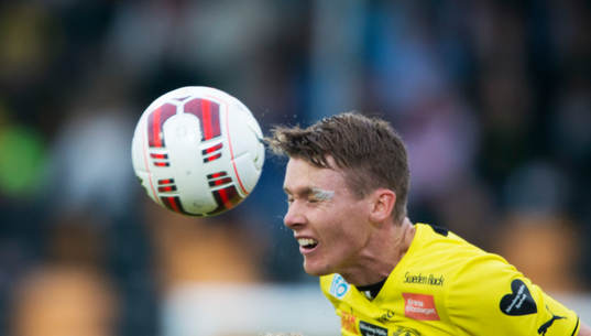 Mjällbys Viktor Agardius i matchen i allsvenskan mellan