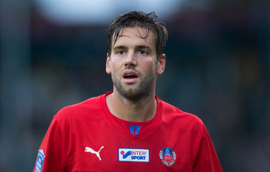 Helsingborgs Mikael Dahlberg i matchen i allsvenskan mellan