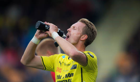 Mjällbys Christian Wilhelmsson  i matchen i allsvenskan