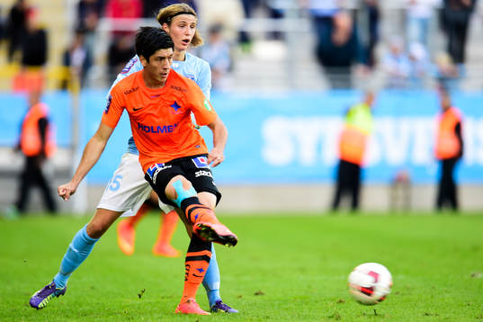 Norrköpings Christopher Meneses Barrantes och Malmö FFs