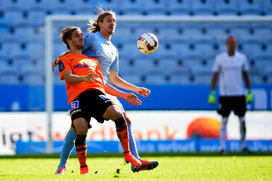 Malmö FFs Markus Halsti och Norrköpings Arnor Ingvi