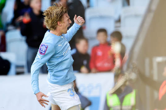 Malmö FFs Emil Forsberg jublar