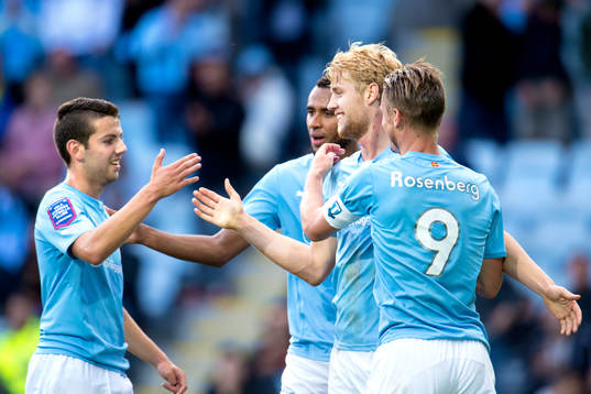 Malmö FFs Pawel Cibicki, Isaac Kiese Thelin och Markus